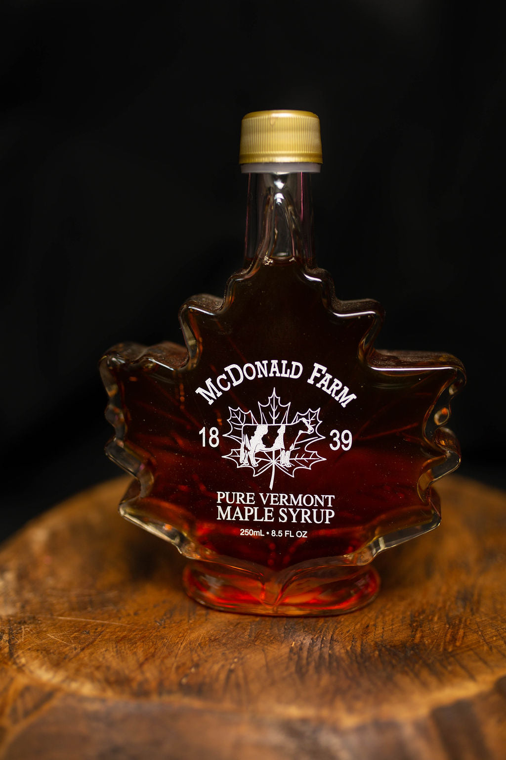 250ml Pure Vermont Maple Syrup Leaf
